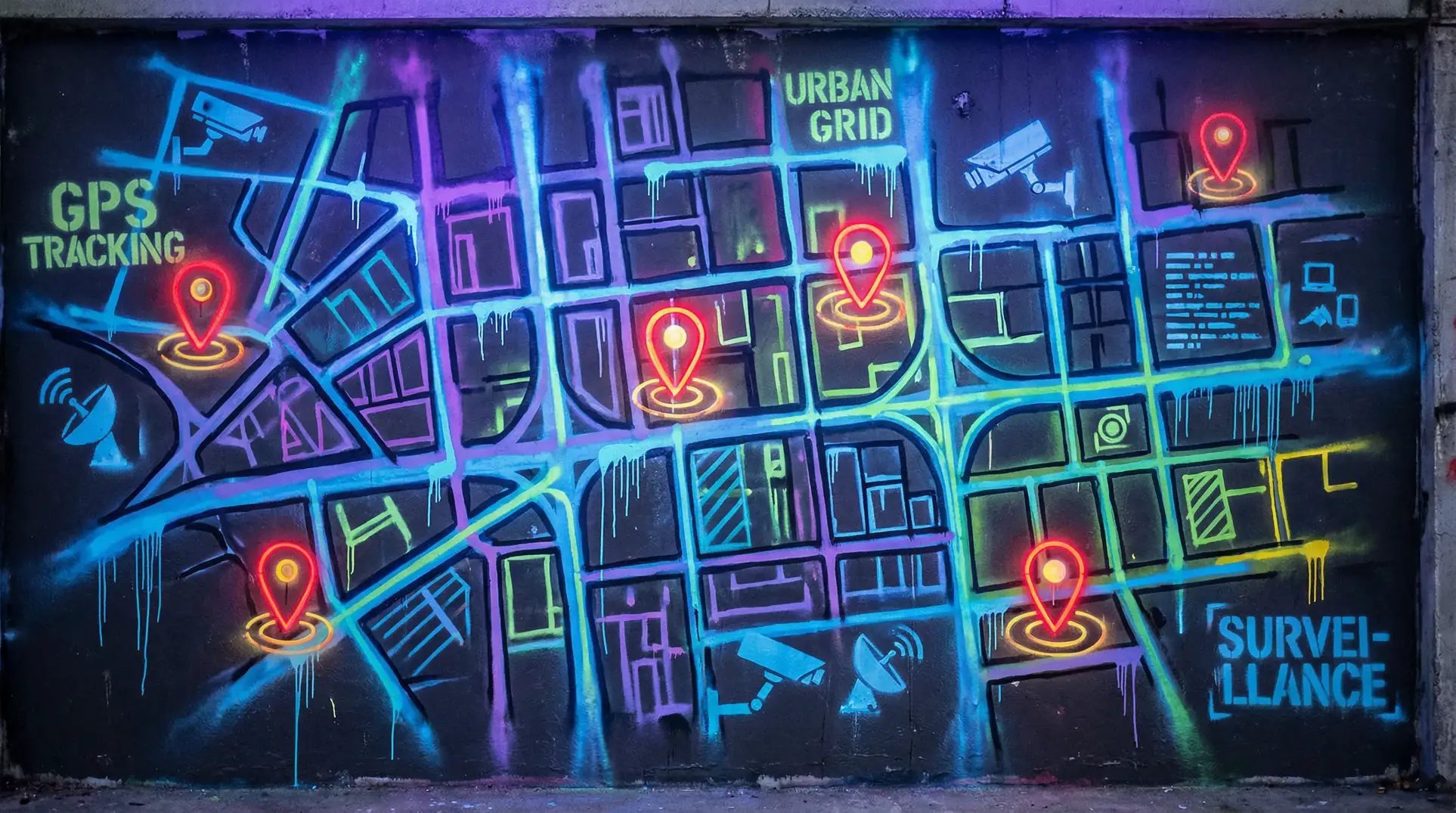 妈妈的朋友9在完整视频带翻译 狗仔追踪地图 - 城市涂鸦风格